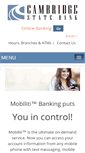 Mobile Screenshot of cambridgestatebank.com